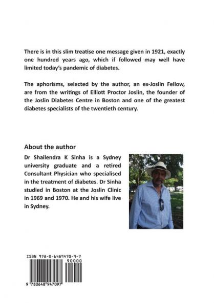 A Doctor's Wisdom for Diabetics: The Sayings of Elliott Proctor Joslin