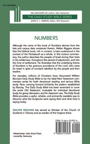 Numbers (Dsb) Hc (Daily Study Bible)