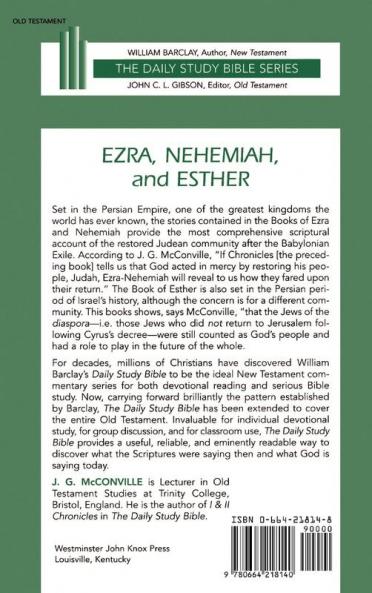 Ezra Nehemiah and Esther (Dsb) Hc (Daily Study Bible Series)