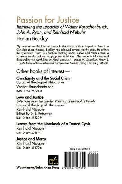 Passion for Justice: Retrieving the Legacies of. . .