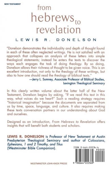 From Hebrews to Revelation: A Theological Introduction
