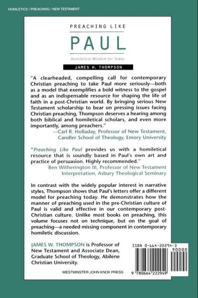 Preaching Like Paul: Homiletical Wisdom for Today