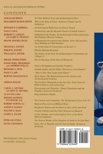 Scripture and Other Artifacts: Essays on the Bible and Archeology in Honor of Philip J. King
