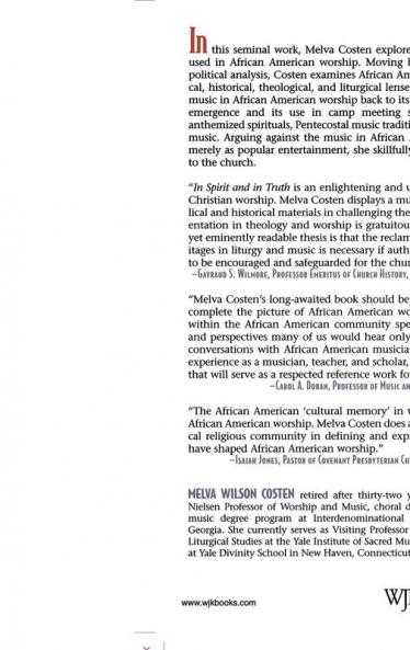 In Spirit and in Truth: The Music of African American Worship