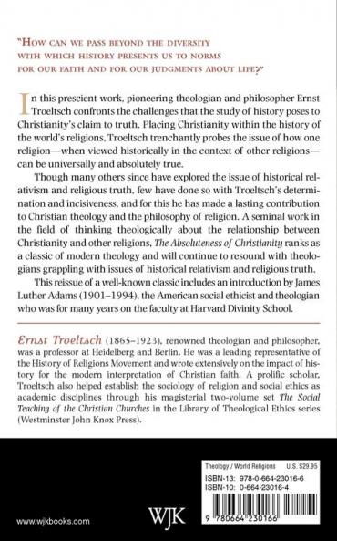 The Absoluteness of Christianity and the History of Religions