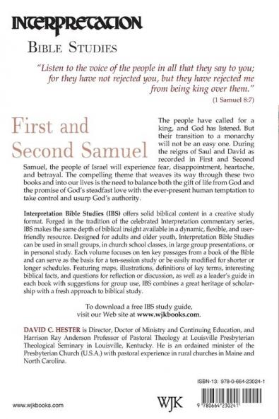 First and Second Samuel (Interpretation Bible studies)
