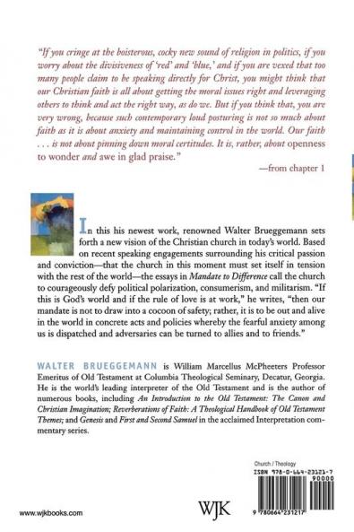 Mandate to Difference: An Invitation to the Contemporary Church