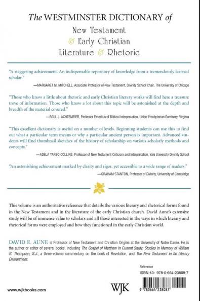 The Westminster Dictionary of New Testament & Early Christian Literature & Rhetoric (Daily Study Bible)