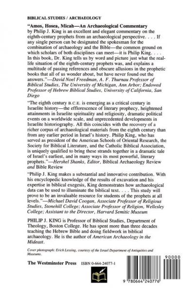 Amos Hosea Micah: An Archaelogical Commentary