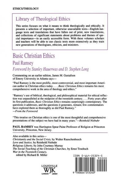 Basic Christian Ethics (Library of Theological Ethics)