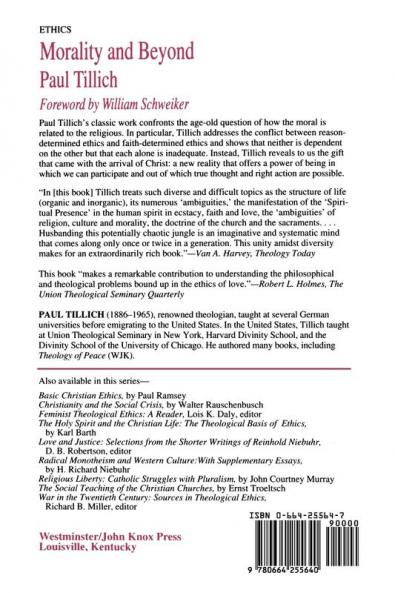 Morality and Beyond (Library of Theological Ethics)