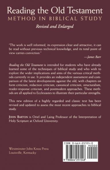 Reading the Old Testament Revised and Expanded: Method in Biblical Study