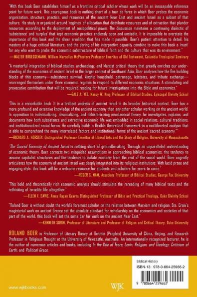 The Sacred Economy of Ancient Israel (Library of Ancient Israel)
