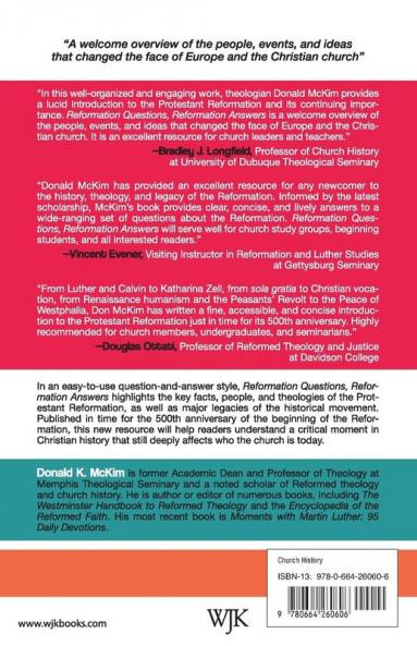 Reformation Questions Reformation Answers: 95 Key Events People and Issues