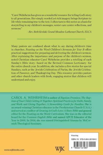 Feasting on the Word Children's Sermons for Year B