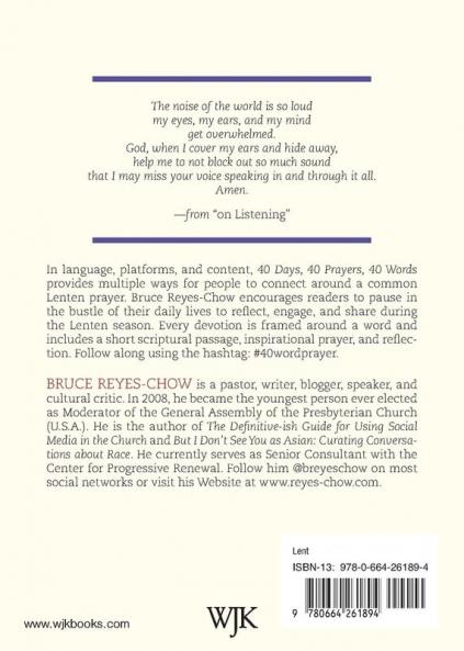 40 Days 40 Prayers 40 Words: Lenten Reflections for Everyday Life