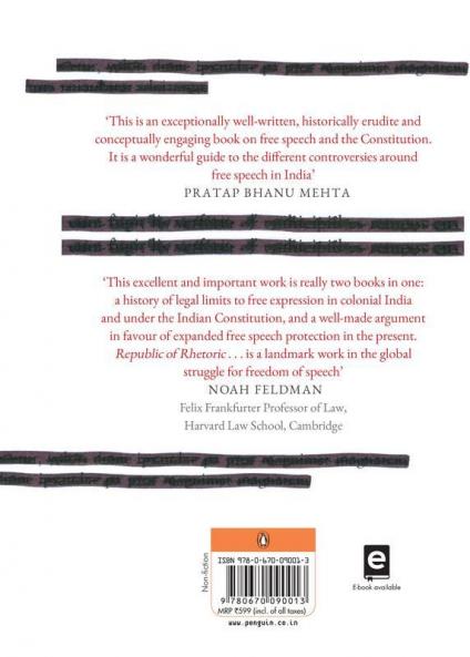 Republic of Rhetoric Free Speech and the Constitution of India