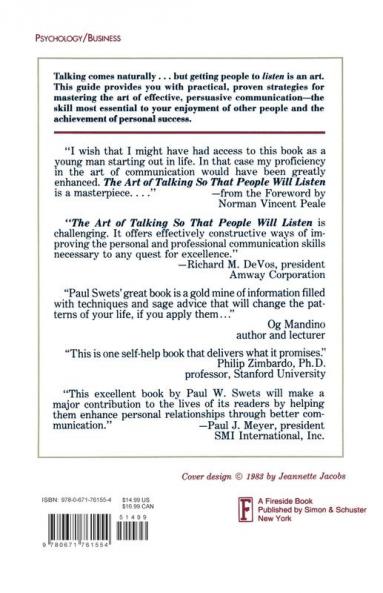 The Art of Talking So That People Will Listen: Getting Through to Family Friends & Business Associates