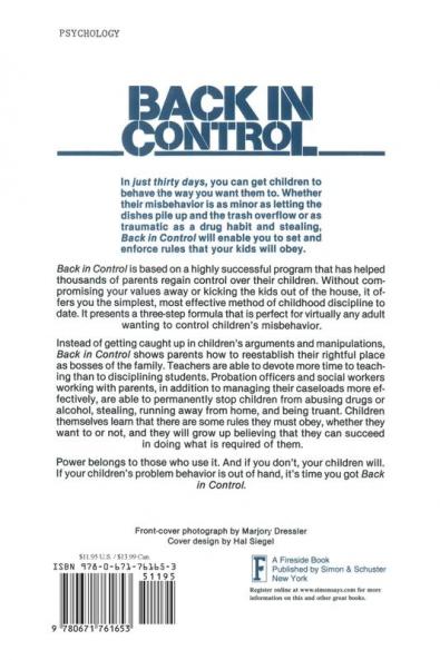 Back in Control: How to Get Your Children to Behave