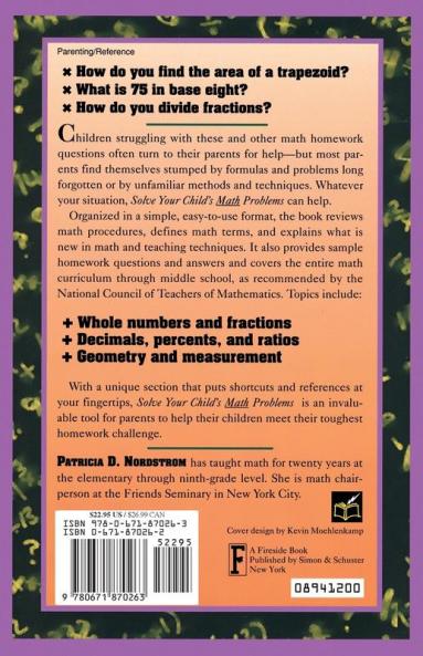 Solve Your Children's Math Problems: Quick and Easy Lessons for Parents