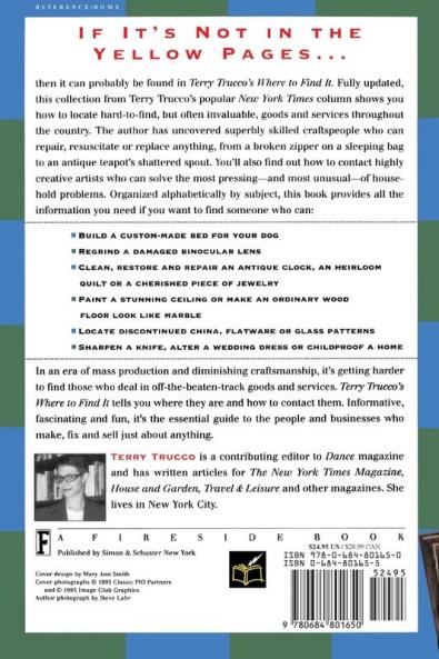 Terry Trucco's Where to Find It: The Essential Guide to Hard-to-Locate Goods and Services From A-Z