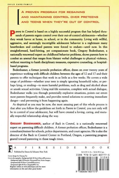 Parent In Control: Restore Order in Your Home and Create a Loving Relationship with Your Adolescent