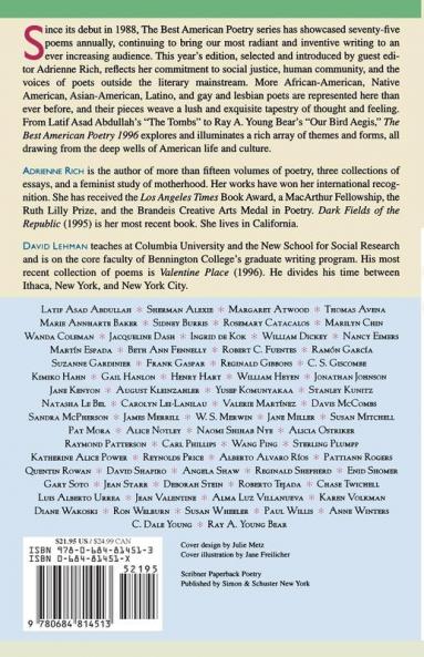 The Best American Poetry 1996