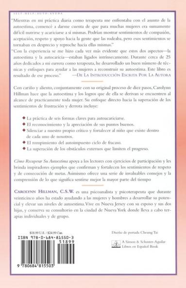 Como Recuperar Su Autoestima (Recovery Of Your Self-Esteem): Guia Para Mujeres Que Desean Sentirse Mejor (A Guide For Women)