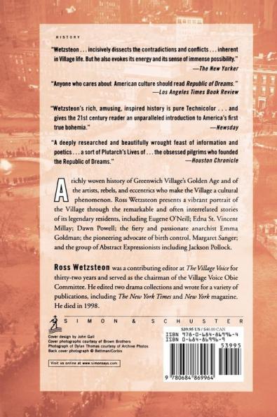 Republic of Dreams: Greenwich Village: The American Bohemia 1910-1960