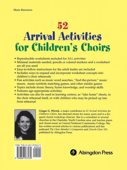 52 Arrival Activities for Childrens Choir