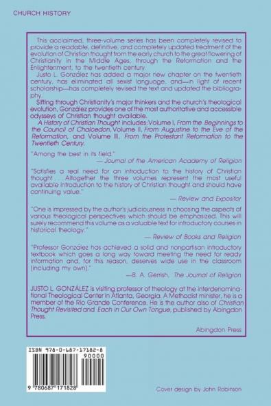 A History of Christian Thought Volume 1