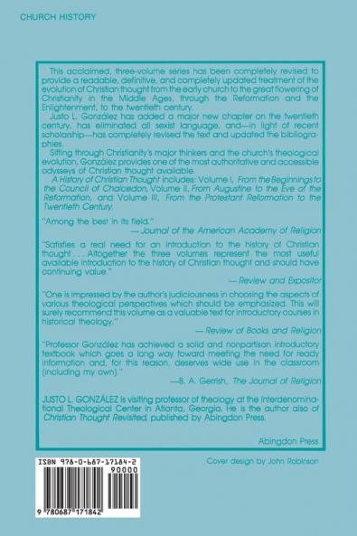A History of Christian Thought Volume 3