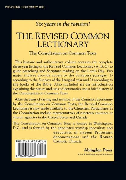 The Revised Common Lectionary