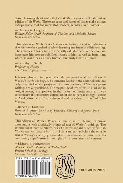 The Works of John Wesley Volume 25
