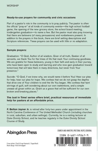 Pastoral Prayers in Public Places