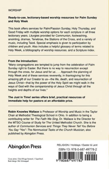 Palm Sunday and Holy Week Services