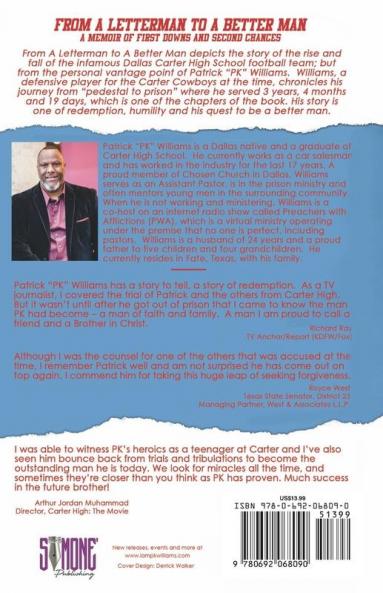 From a Letterman to a Better Man: A Memoir of First Downs and Second Chances (Story of Redemption and Humility)