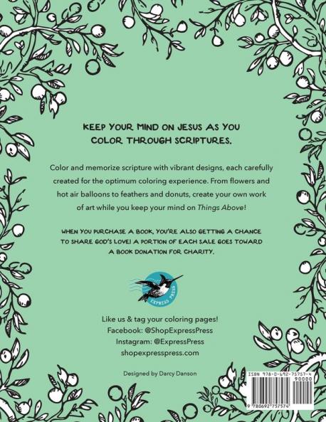 Things Above: Adult Coloring Book with Bible Scripture Verses