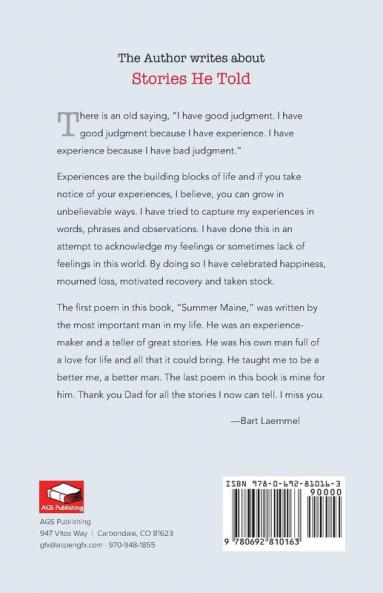 Stories He Told: Original Poems by Bart Laemmel