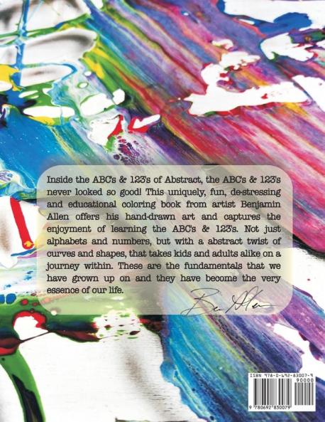 ABC's & 123's of ABSTRACT: Kids & Adult De-Stress Coloring Book