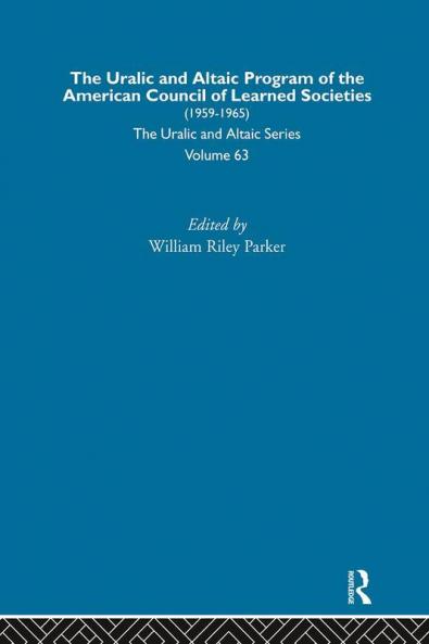 Uralic and Altaic Program of the American Council of Learned Societies