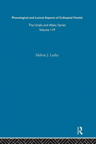Phonological and Lexical Aspects of Colloquial Finnish