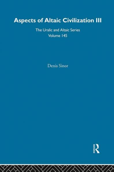 Aspects of Altaic Civilization III