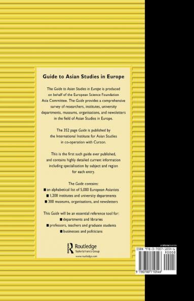 Guide to Asian Studies in Europe