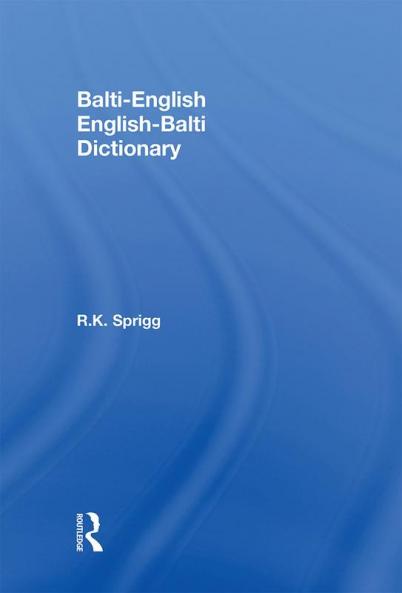 Balti-English English-Balti Dictionary