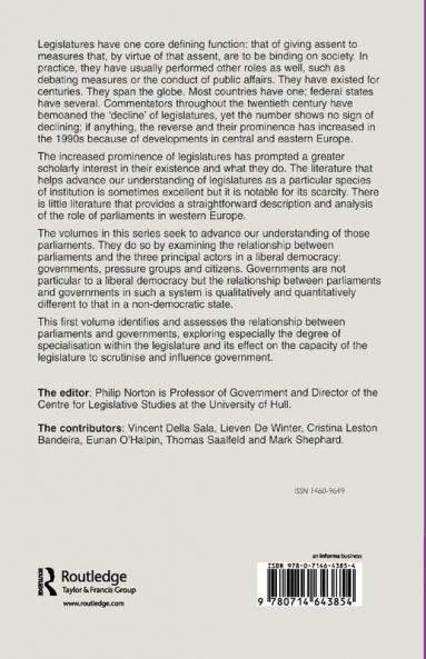 Parliaments in Contemporary Western Europe