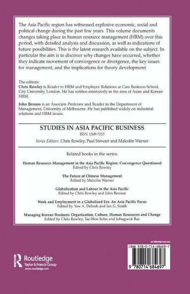 Management of Human Resources in the Asia Pacific Region