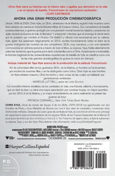 Francotirador (American Sniper - Spanish Edition)