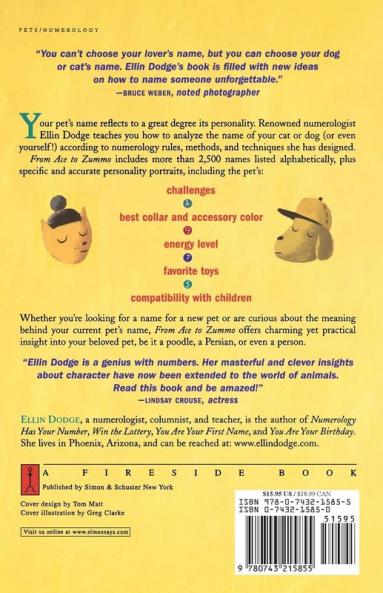 From Ace to Zummo: A Dictionary of Numerologically Based Names for Your Pet