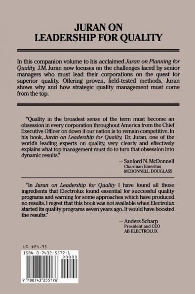 Juran on Leadership for Quality